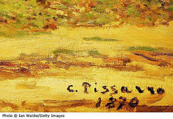 Signature of Famous Impressionist Artist Camille Pissarro