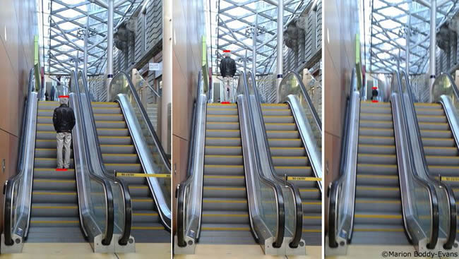 Perspective in art -- things in the distance