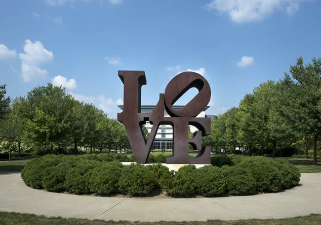 LOVE sculpture in Indiana