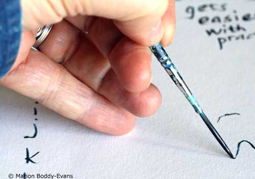 Rigger or liner brush tips