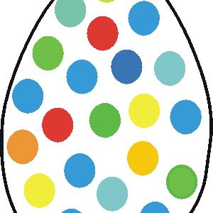 Free Easter Stencils Collection: Easter Egg with Spots
