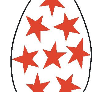 Free Easter Stencils Collection: Easter Egg with Stars