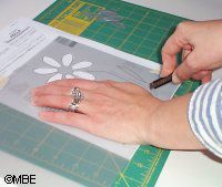 Step-by-step instructions on how to cut your own stencils.