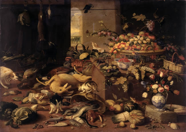 Still Life, after Jan van Kessel, 17th Century, oil on board, 37 x 52 cm