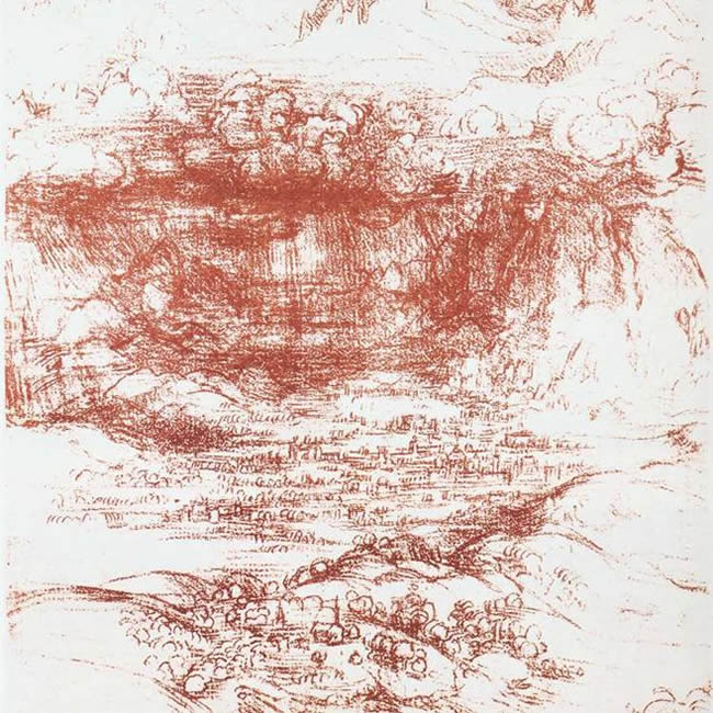 Leonardo da Vinci - Storm in an Alpine Valley, ca. 1508-10