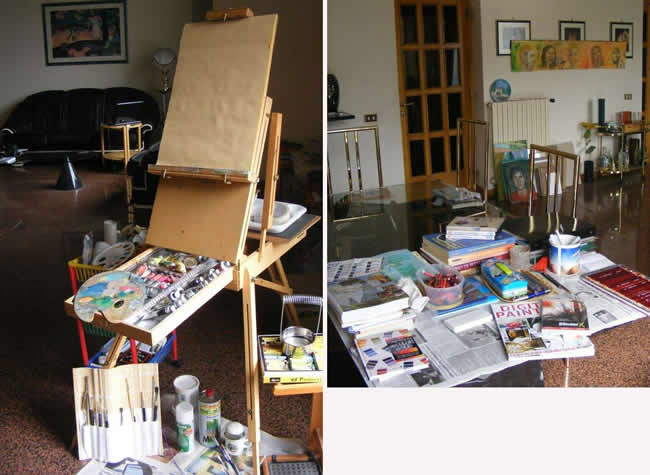 Photos of painting studios