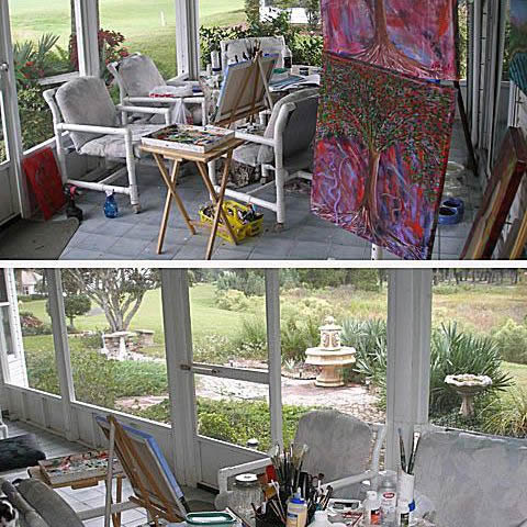 Photos of painting studios