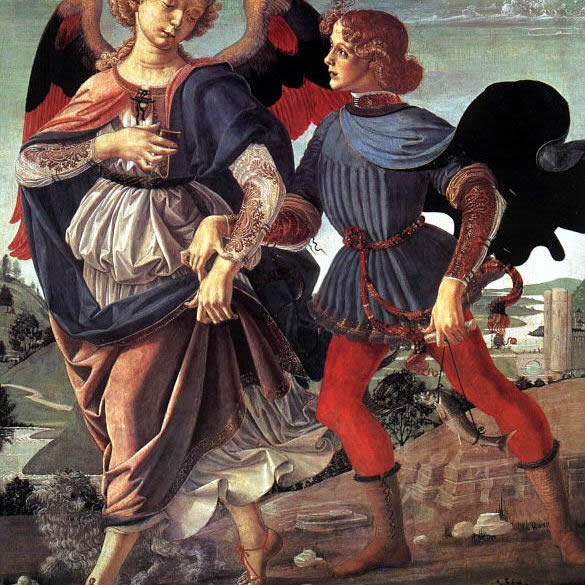 Workshop of Andrea del Verrocchio - Tobias and the Angel, 1470-80