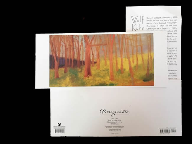 Example of notecards with image of painting